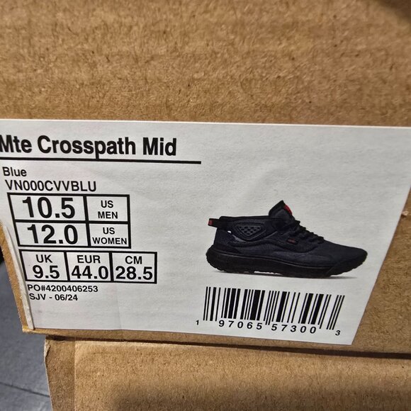 VANS MTE Crosspath Mid Shoe Hiking Sneaker BLUE Trail SIZE 10.5 (10) NEW - Picture 10 of 10